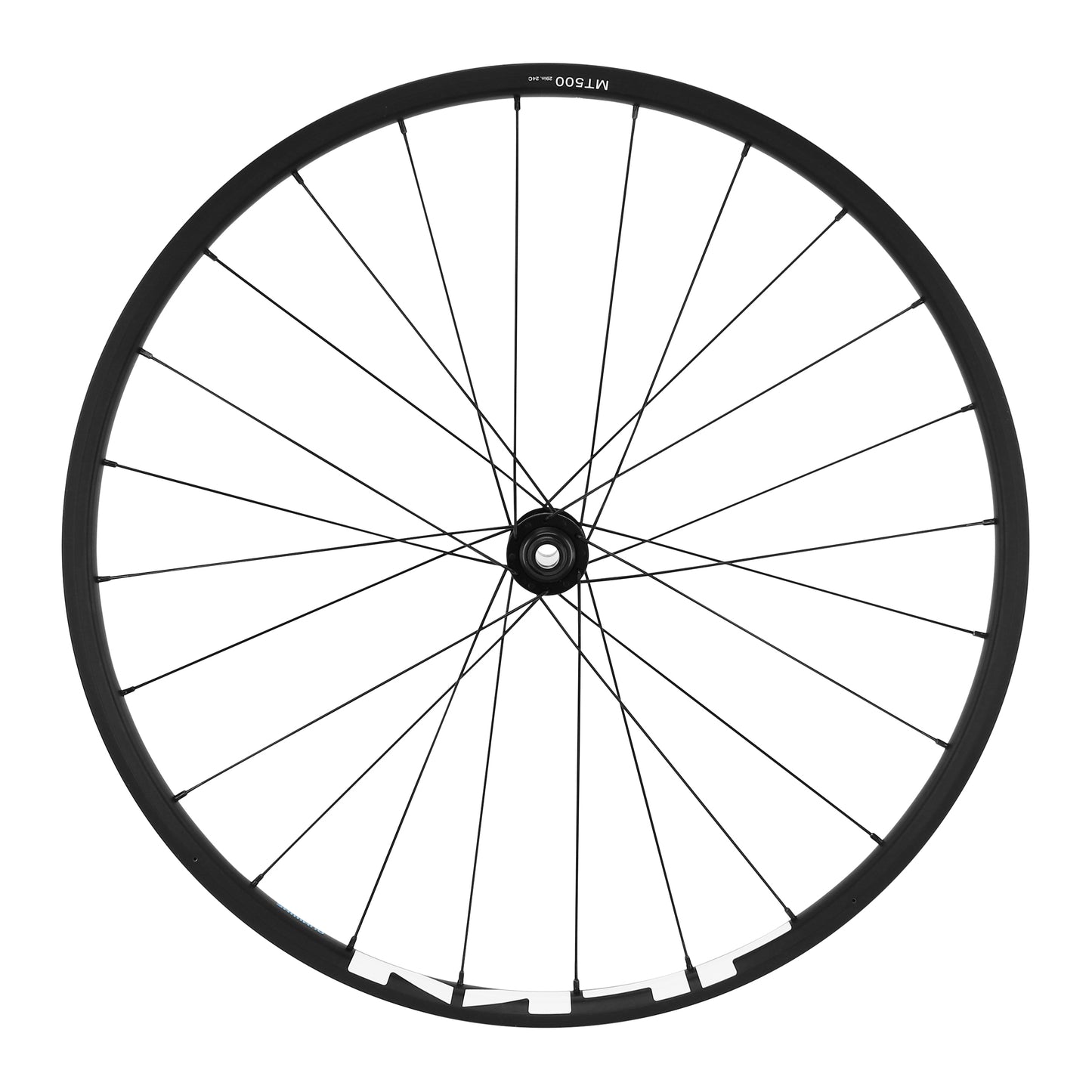 Roue VTT disque 29" Shimano MT500 Boost centerlock avant noir
