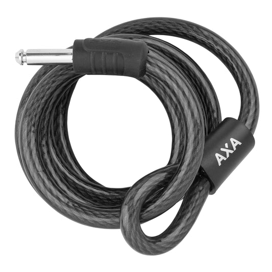 Antivol vélo câble à bouclé Axa RLD pour fer à cheval plug câble diam 12 mm l1.80m profondeur plug 35mm diam 10mm - homologué fub 1 étoile