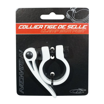 Collier serrage blanc tige de selle rapide Newton diam 34,9