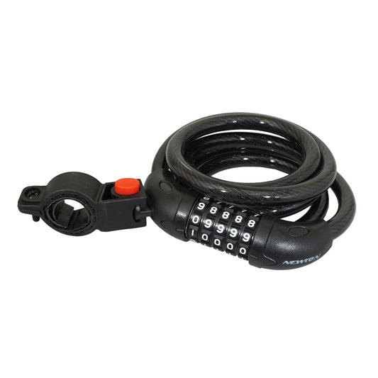 Newton spiral combination bike lock 12 mm diameter 1.50 m length with bracket