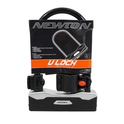 Antivol vélo U Newton métal d12 140 x 245 mm avec clé plate acier avec support