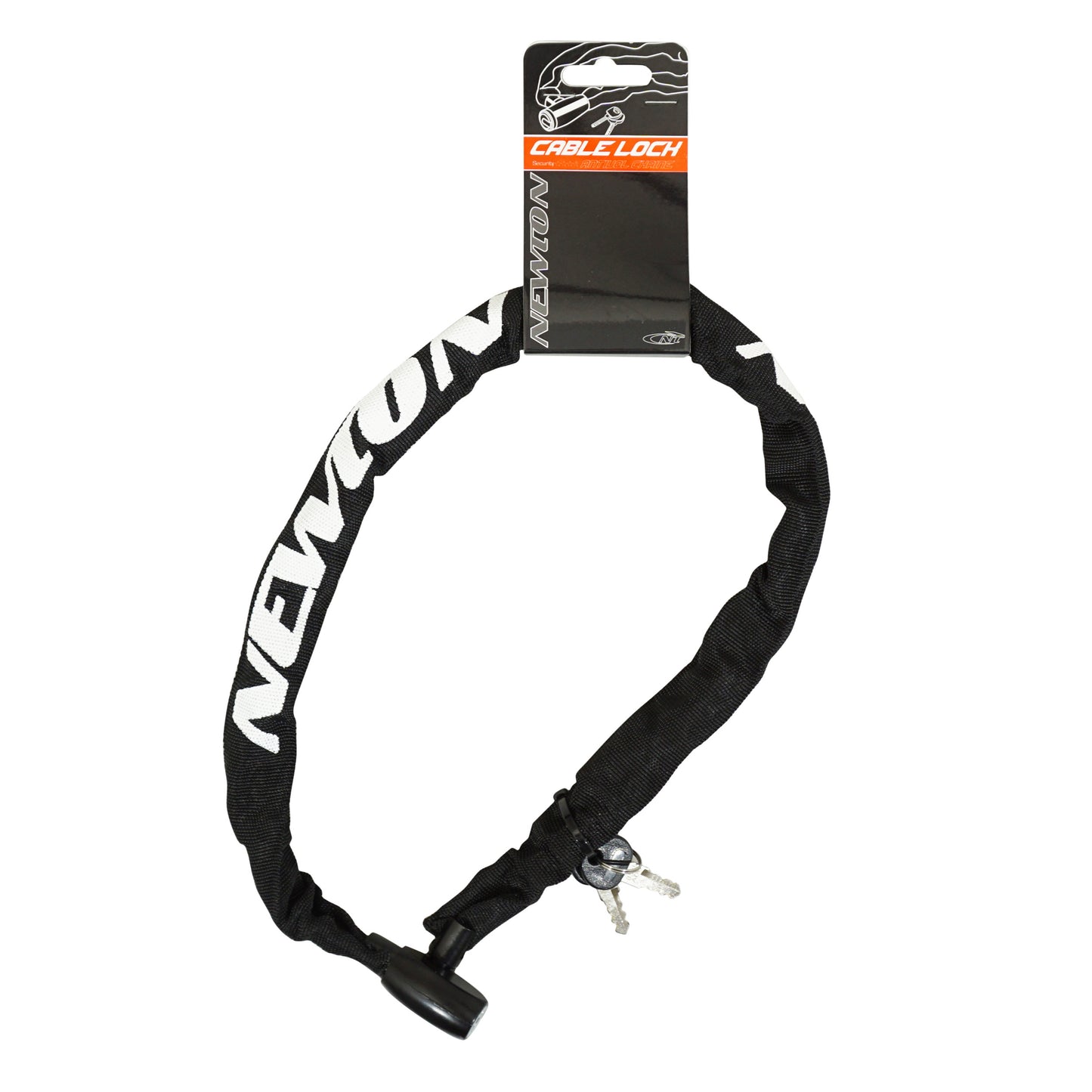 Newton black 6mm diameter 75cm key chain bike lock