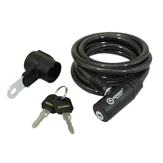 Auvray Spiral Key Bicycle Lock, 8 mm diameter, 1.50 m length with bracket