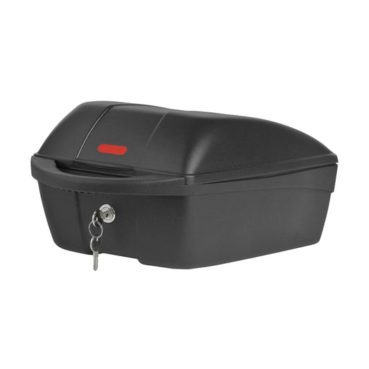 Polisport 11L black bicycle top case, attaches directly to the rack, key lock, 28cm L x 21cm W x 16cm H / max weight 5kg