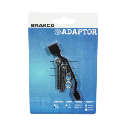 Adaptateur / réhausse frein à disque VTT post-mount avant / arrière Brakco CNC pour disque avant 160mm à 180mm et arrière 140mm à 160mm