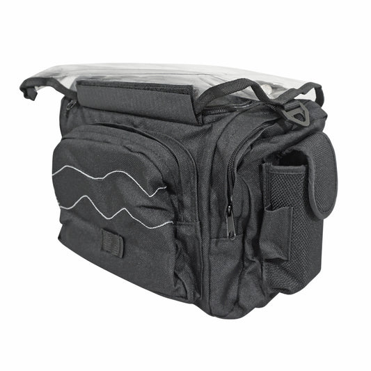 Newton n4 black bicycle handlebar bag clip attachment 25.8-31.8 with card reader W30xD19xH21