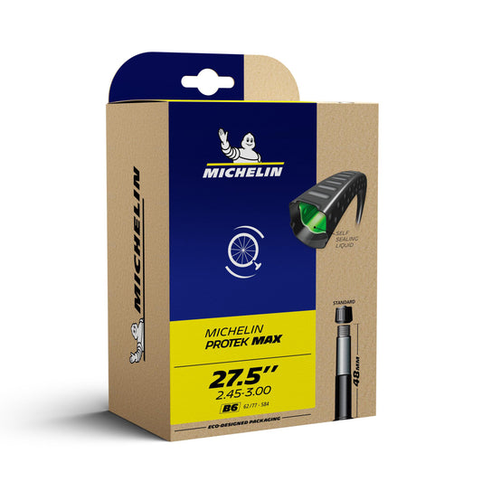 Chambre à air vélo 27.5 x 2.45-3.00 Michelin protek max b6 valve standard avec liquide anti-crevaison