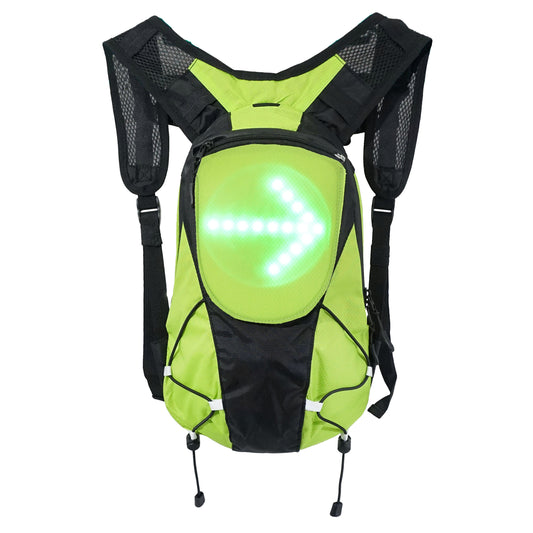 Sac à dos avec signalisation intégrée 48 leds avec indicateur direction et télécommande cintre sans fil h12xl12cm / capacite 5l / rechargeable usb