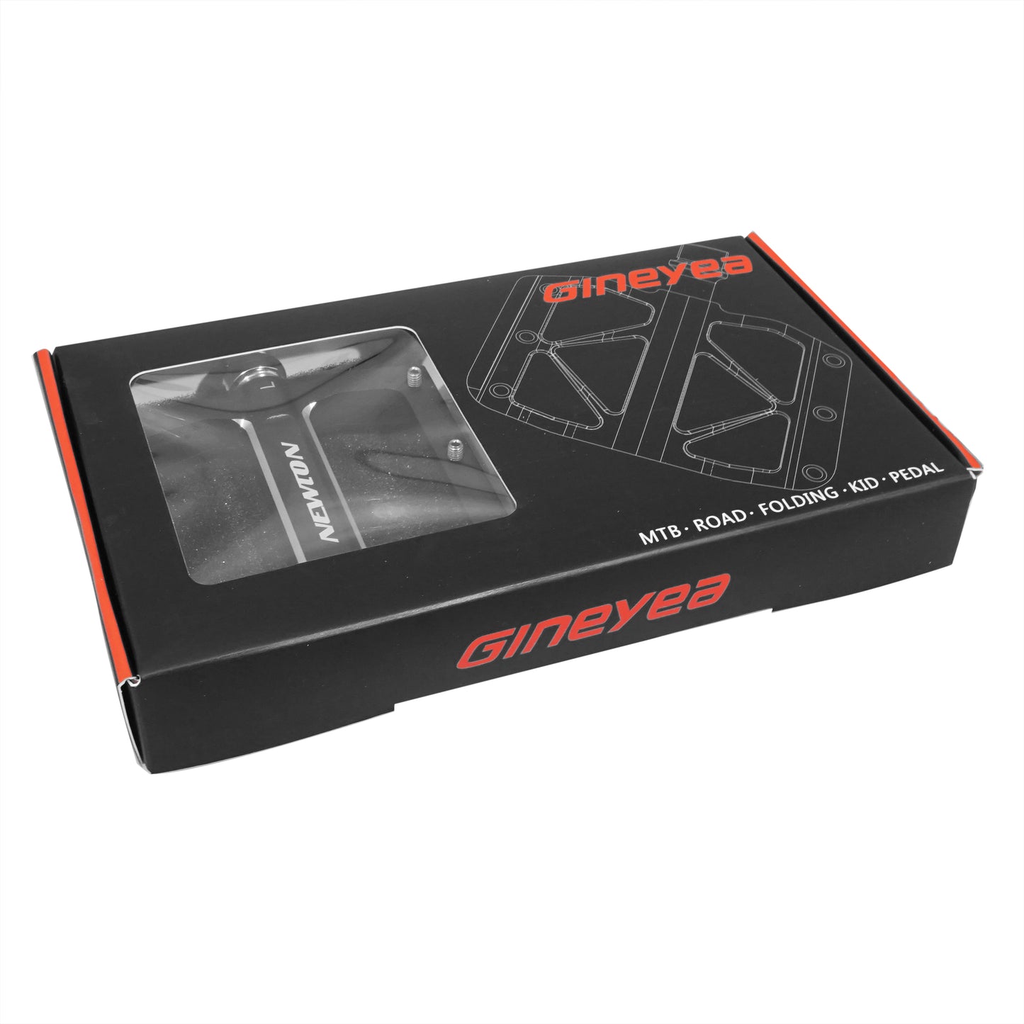 Pédale VTT BMX plateforme Newton CNC picots argent 9/16 108x98mm