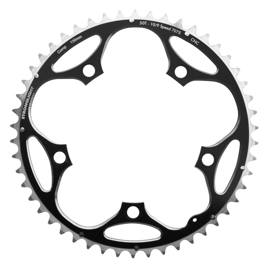 Plateau route Stronglight D130 50D ext Shimano noir 9-10V