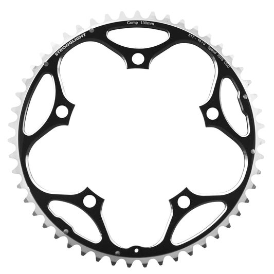 Plateau route Stronglight D130 51D ext Shimano noir 10-11V