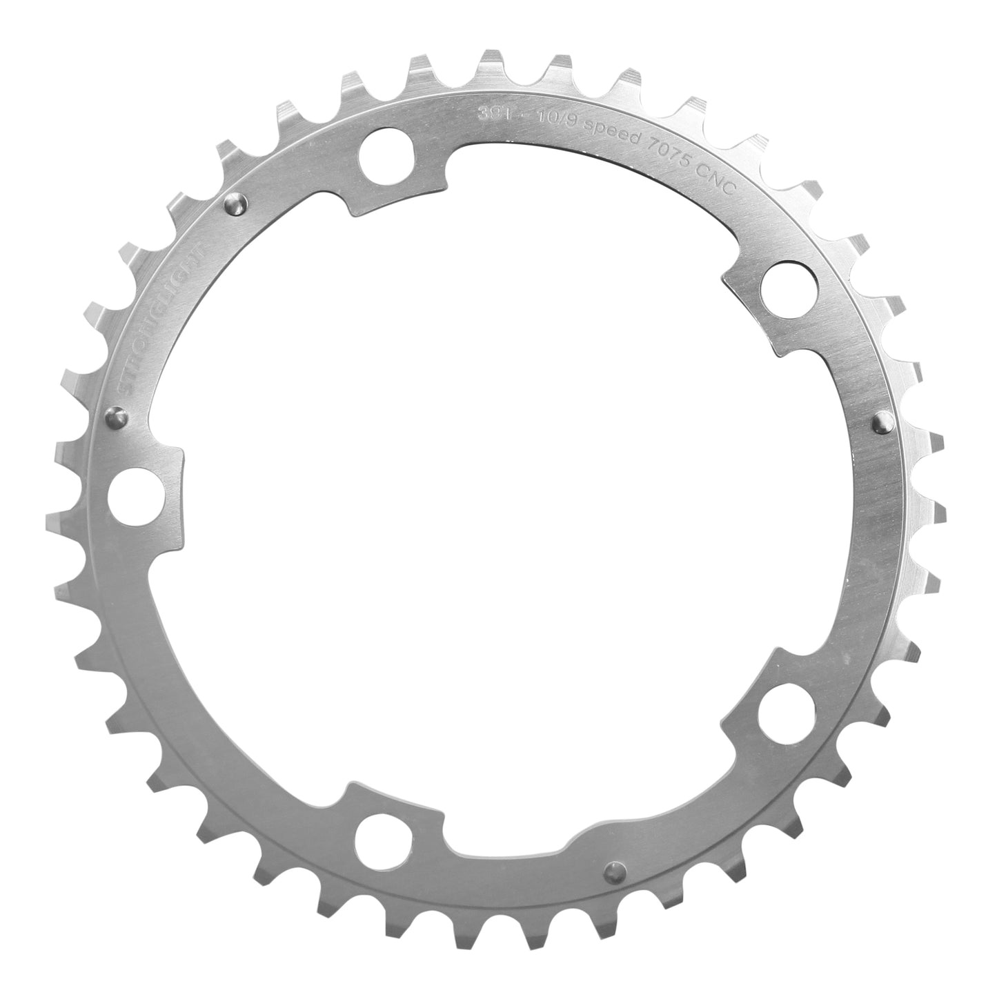 Stronglight D130 39T middle triple Shimano silver chainring