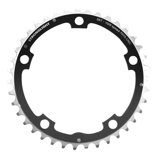 Plateau route Stronglight D130 39D milieu triple Shimano noir