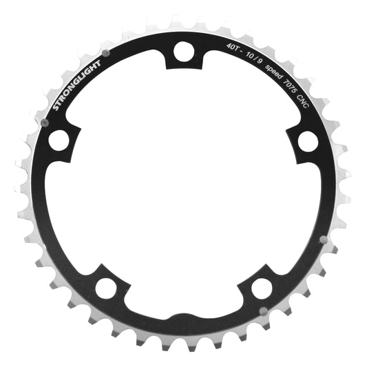 Plateau route Stronglight D130 40D milieu triple Shimano noir
