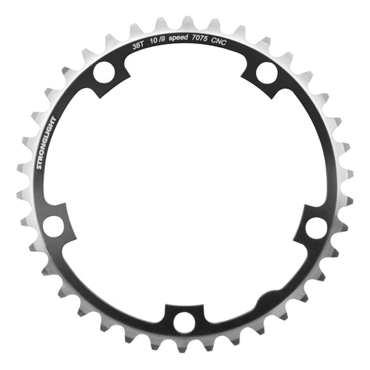 Plateau route Stronglight D130 38D int Shimano noir 9-10V