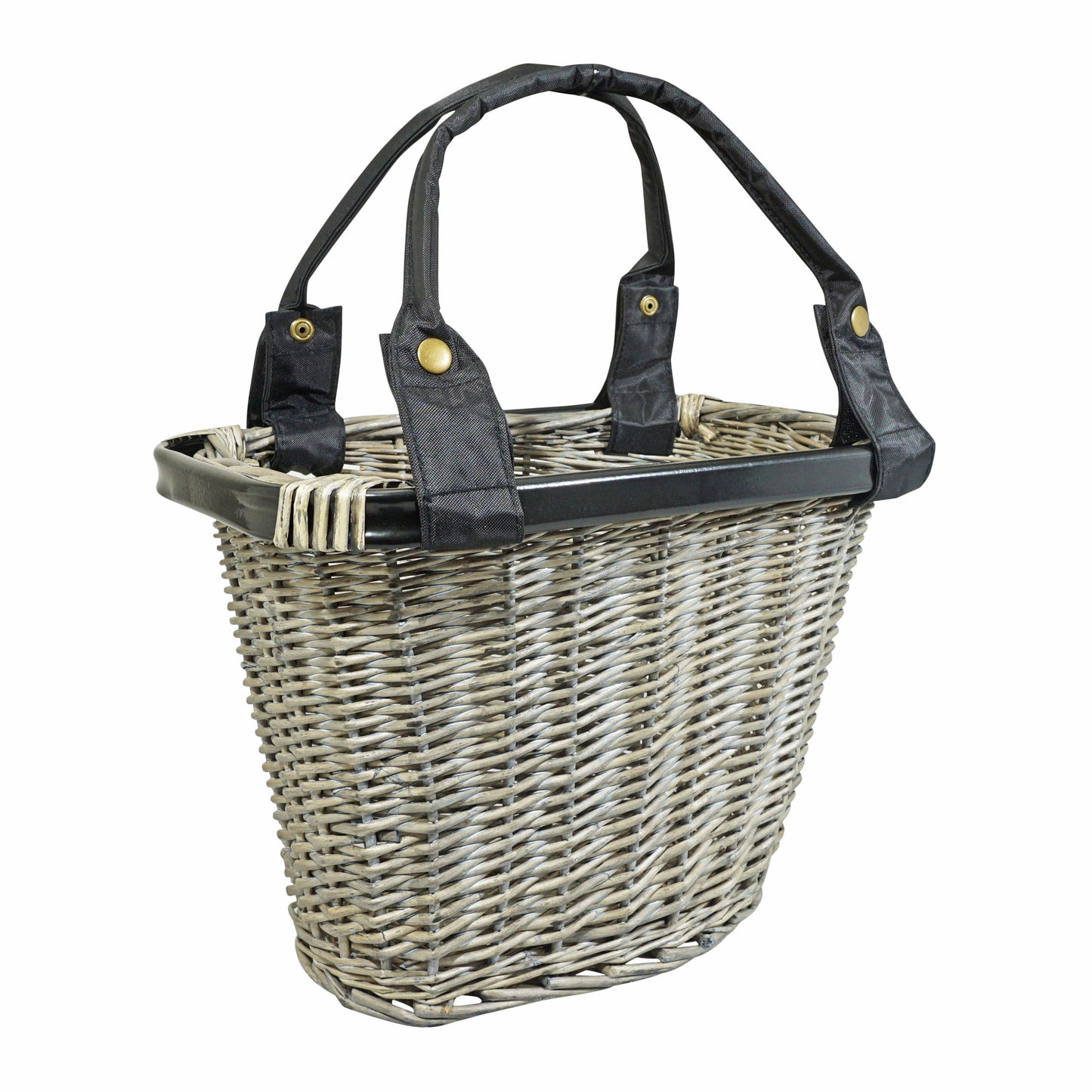 Panier avant Newton Quick osier blanc avec fixation auto