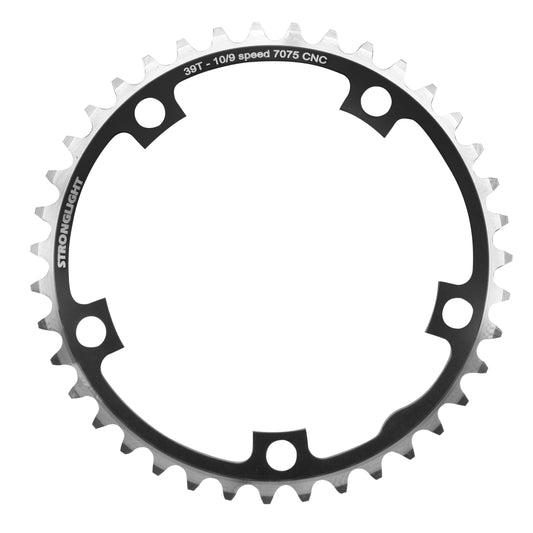 Plateau route Stronglight D130 39D int Shimano noir 10-11V
