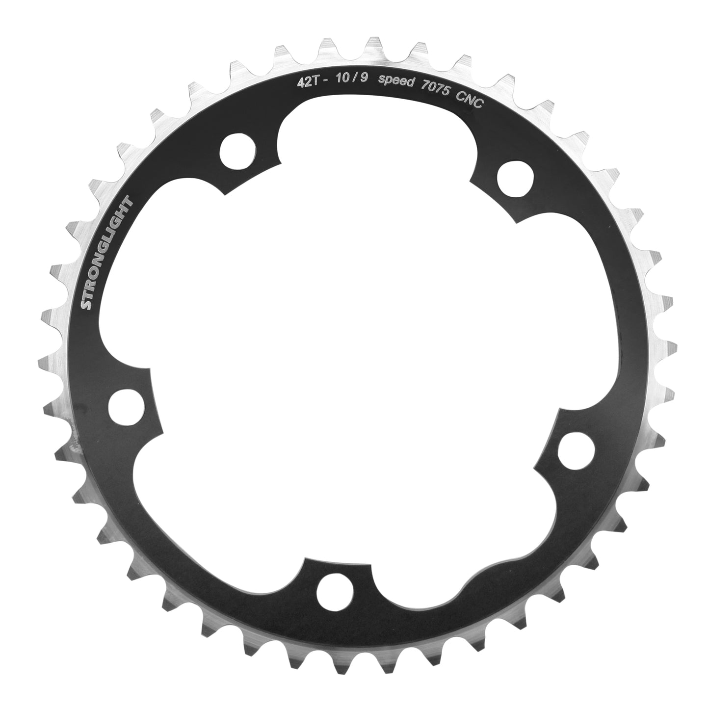 Plateau route Stronglight D130 42D int Shimano noir 10-11V