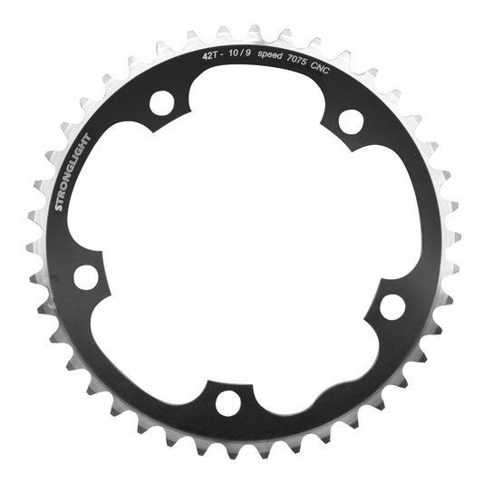 Plateau route Stronglight D130 42D int Shimano noir 10-11V