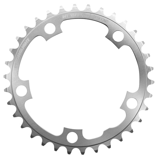 Plateau route Stronglight 5 bras D110 34D int argent 9-10V