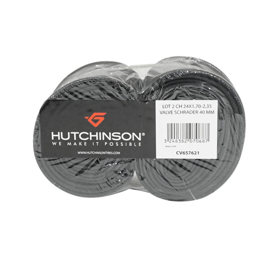 Chambre à air vélo 24 x 1.70-2.35 Hutchinson valve standard 40mm (vendu par lot de 2)