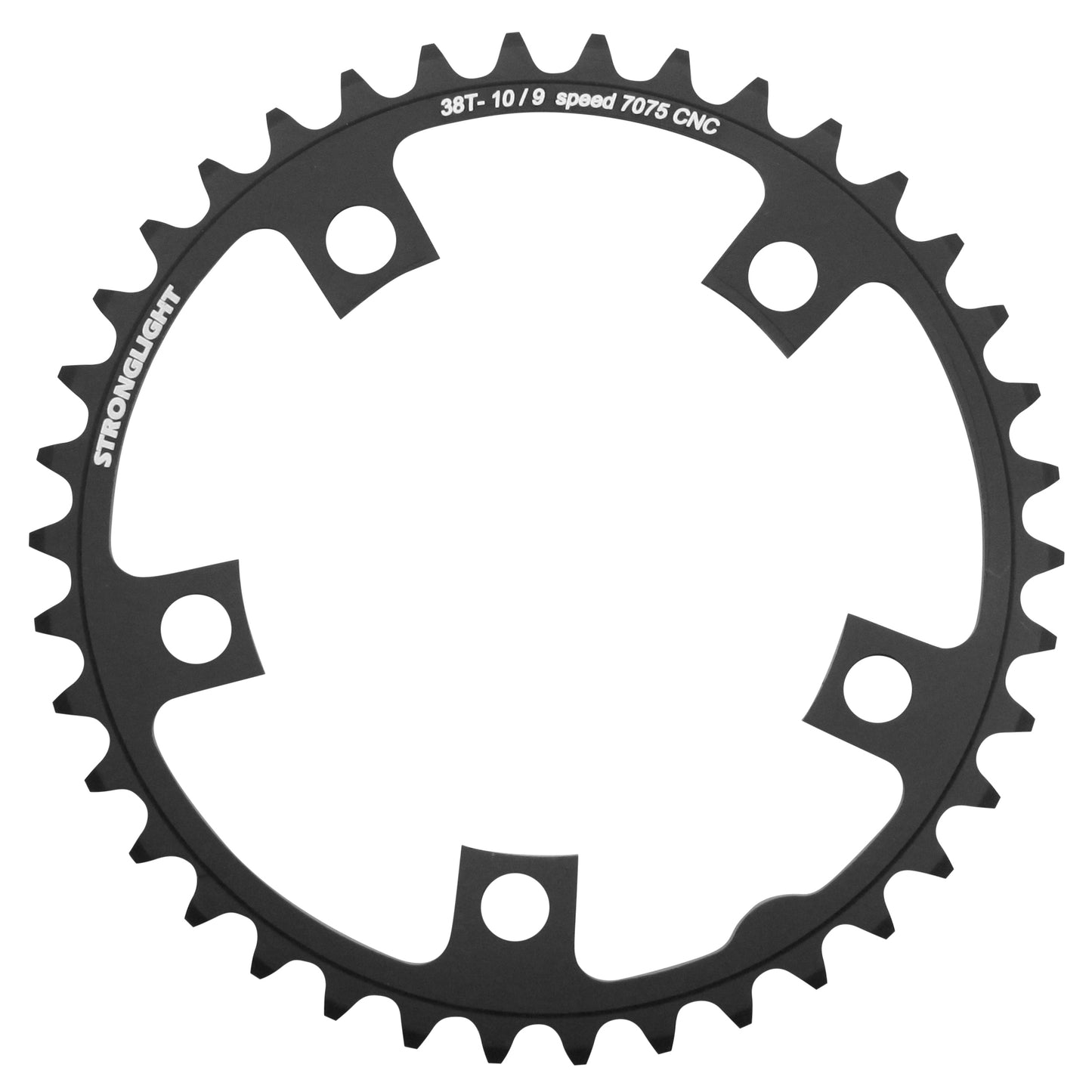 Plateau route Stronglight 5 bras D110 38D int noir 9-11V