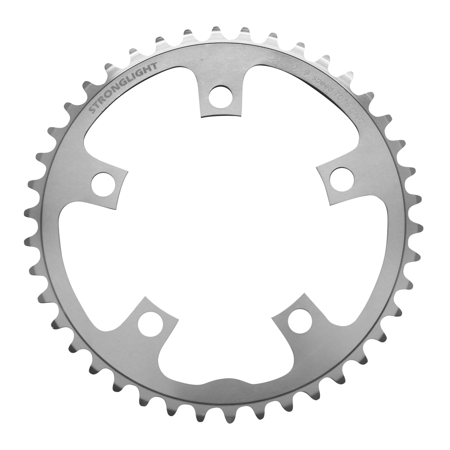 Stronglight 5-arm D110 42T inner chainring Shimano silver 9-10S