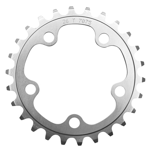 Plateau route Stronglight 5 bras D74 26D triple argent 9-10V