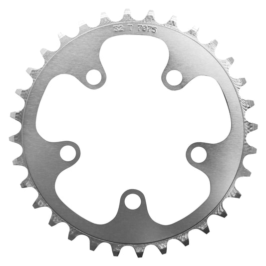 Plateau route Stronglight 5 bras D74 32D triple argent 9-10V