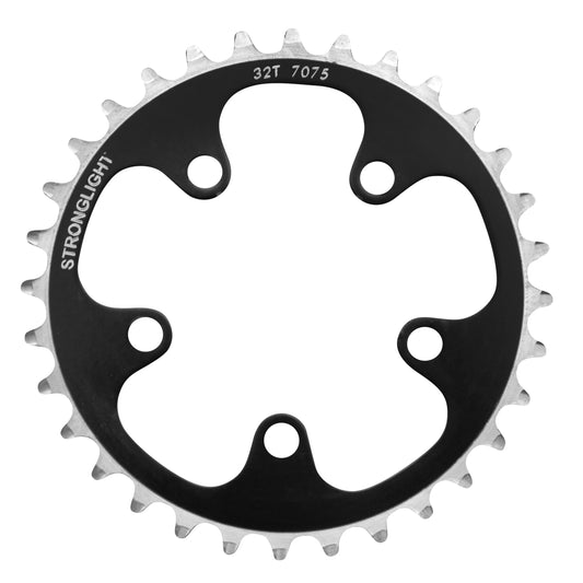 Plateau route Stronglight 5 bras D74 32D triple noir 9-10V