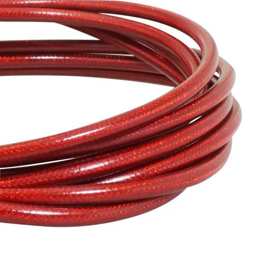Brakco Reinforced Universal Braided Disc Brake Hose - Red Hydraulic Line