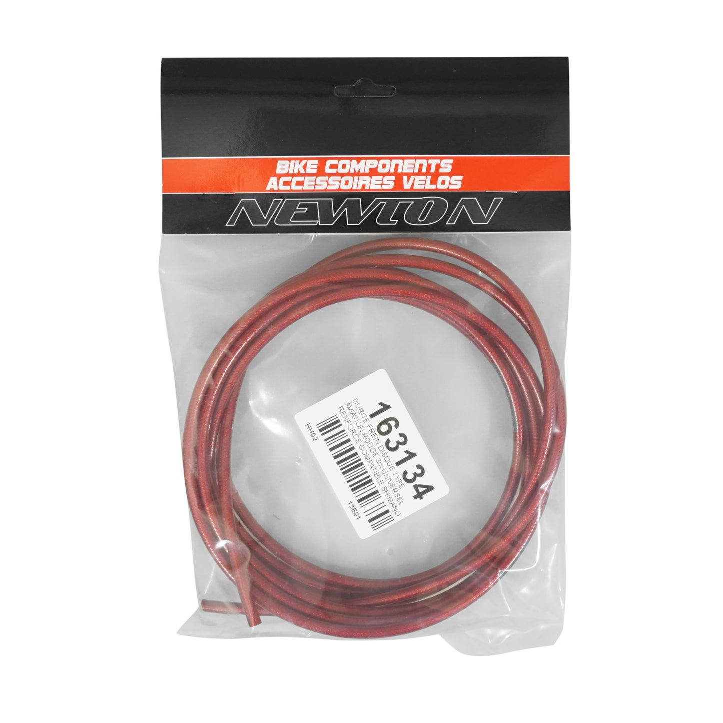 Brakco Reinforced Universal Braided Disc Brake Hose - Red Hydraulic Line