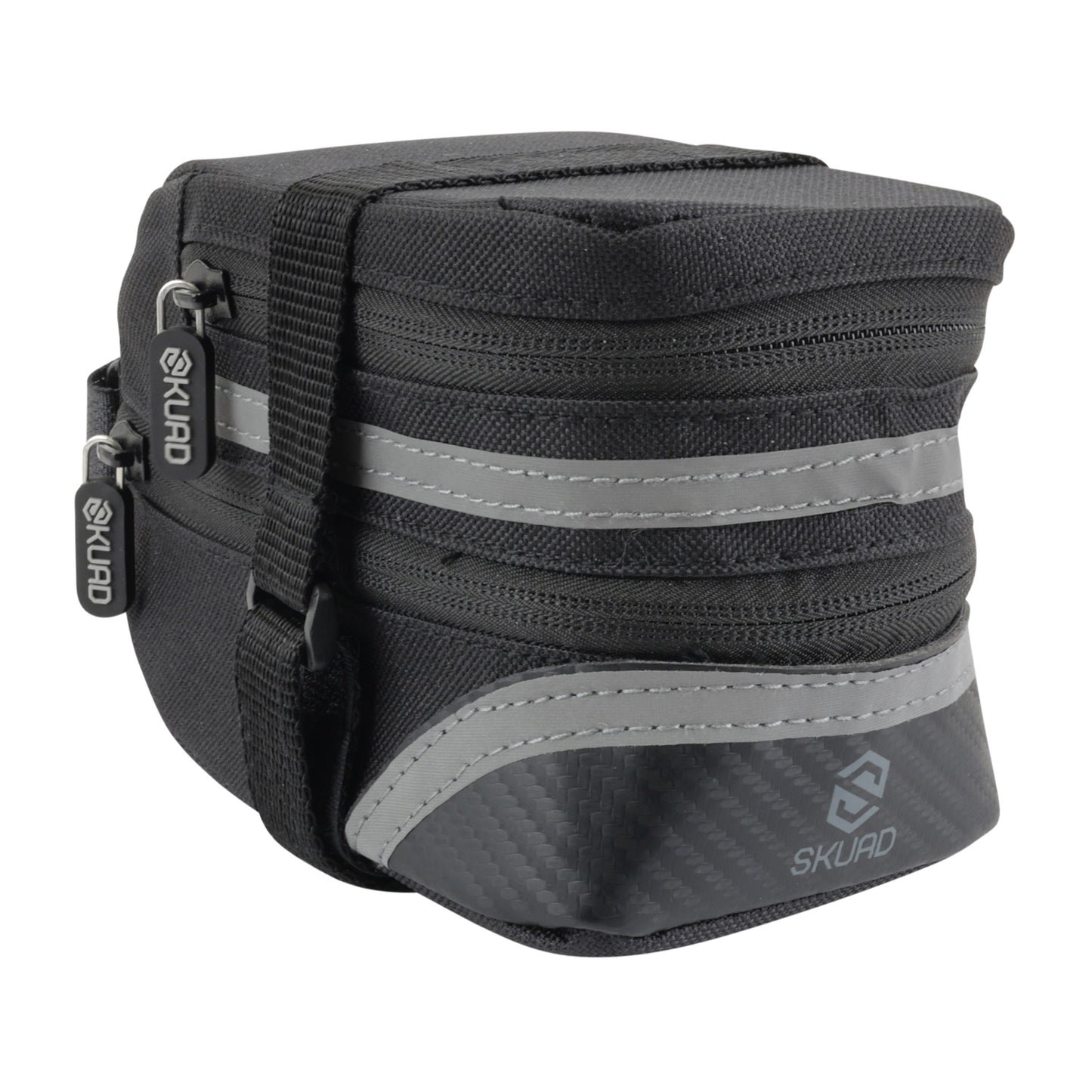 Gist Black Max Bike Saddle Bag with Velcro Fastening L 17cm x W 8cm x H 7cm