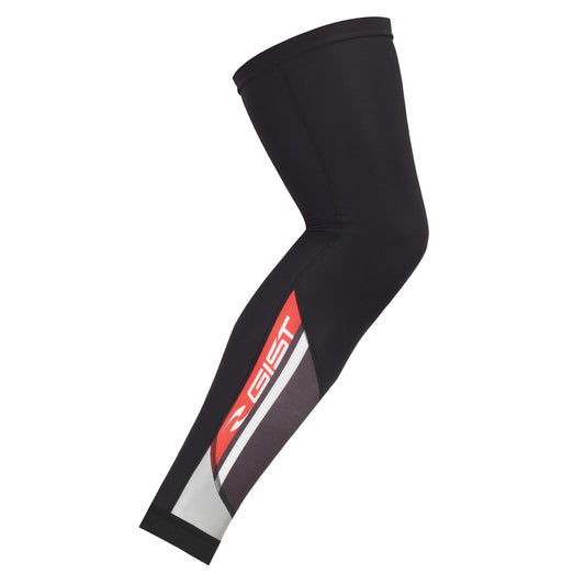 Gist Thermodress Leg Warmers Black/Red with Reflective Insert (5851)