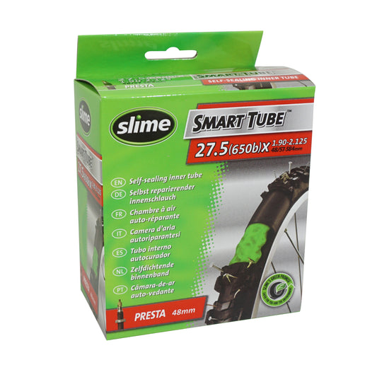 Inner tube bike 27.5 x 2.00-2.40 Slime Presta valve removable core with puncture sealant