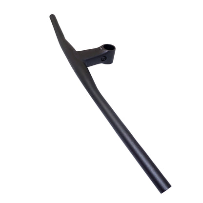 MTB flat handlebar stealth black aluminum L680mm with integrated stem L90mm for 1"1/8 fork steerer