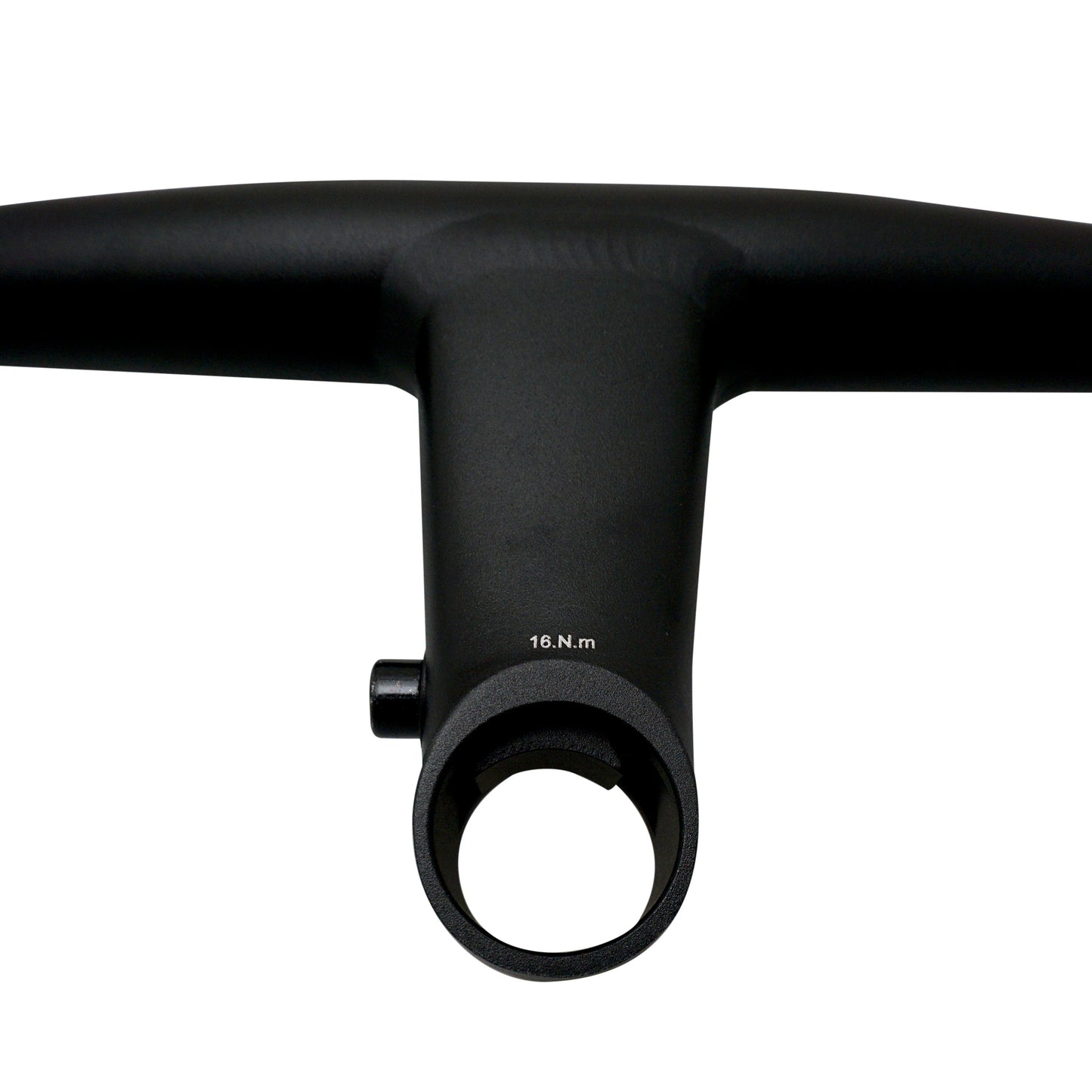 MTB flat handlebar stealth black aluminum L680mm with integrated stem L90mm for 1"1/8 fork steerer