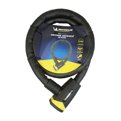 Antivol vélo articule à clé michelin diam 25 mm l 1,20m