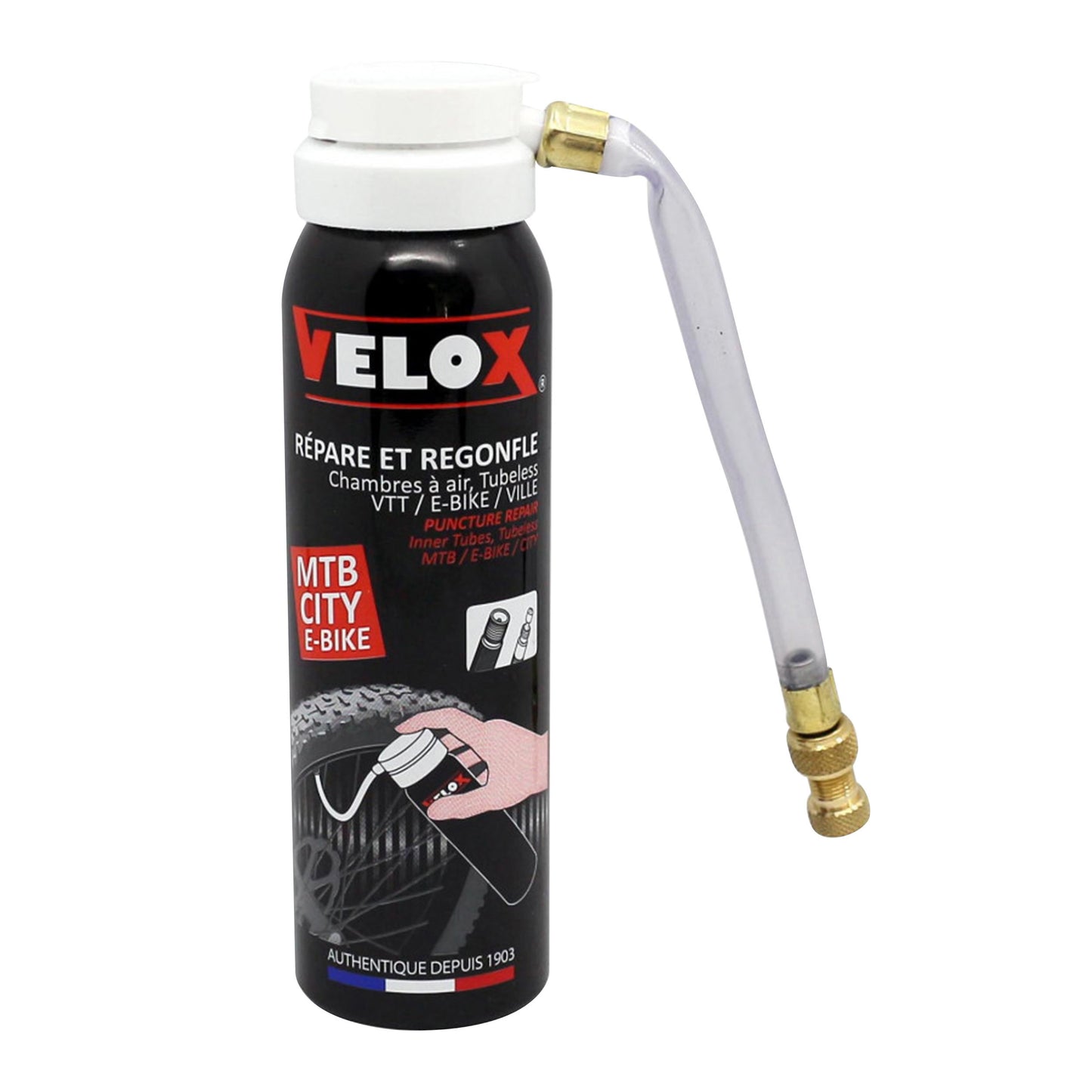Bombe anti-crevaison Velox VAE-Ebike-VTT 100 ml