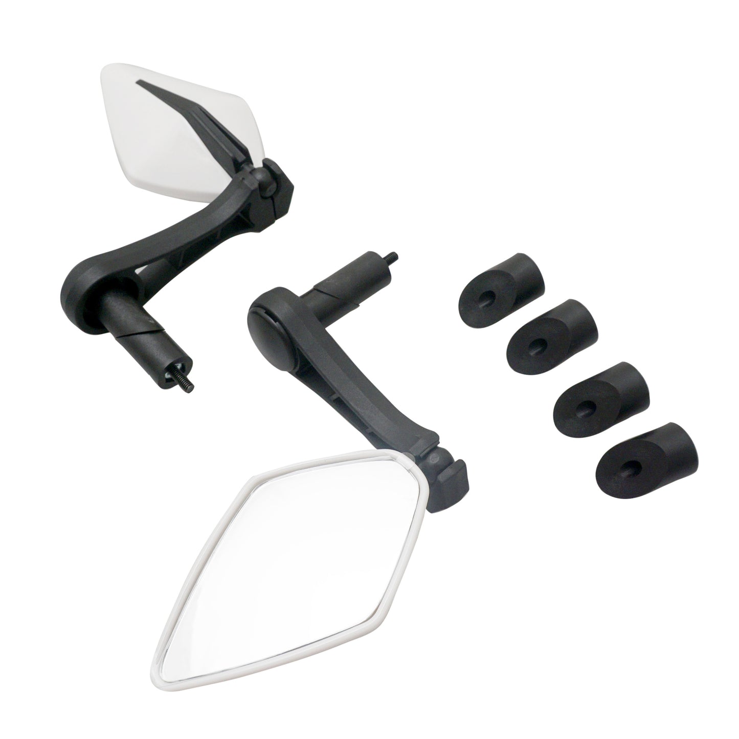 Newton Losan white bike mirror left-right