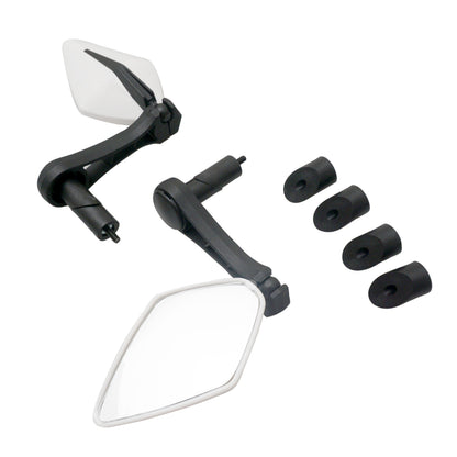 Newton Losan white bike mirror left-right