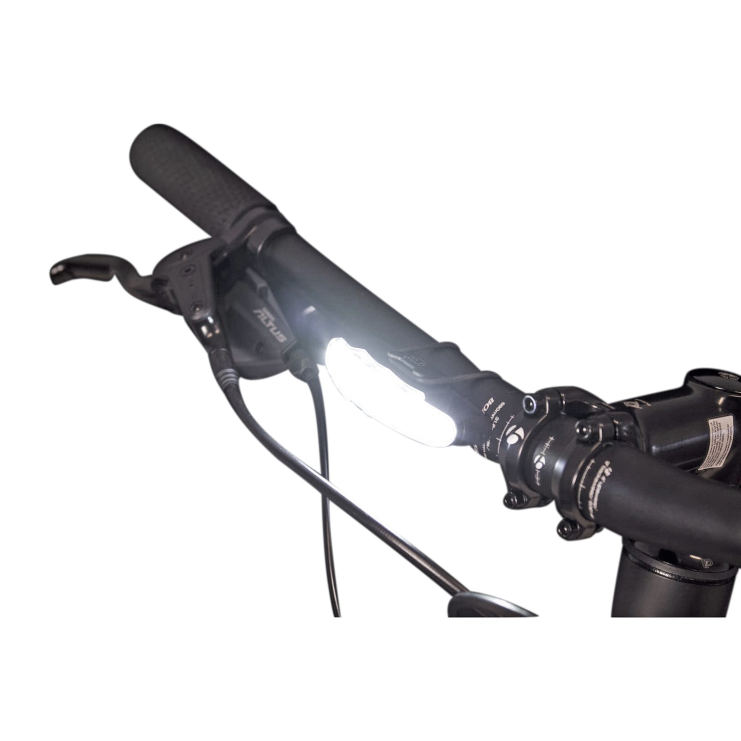 Spanninga Arco black USB front bike light for handlebars, 3 standard functions: eco, flash