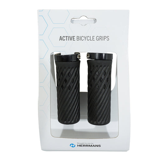 Herrmans Luna Lock MTB grips black 90mm collar