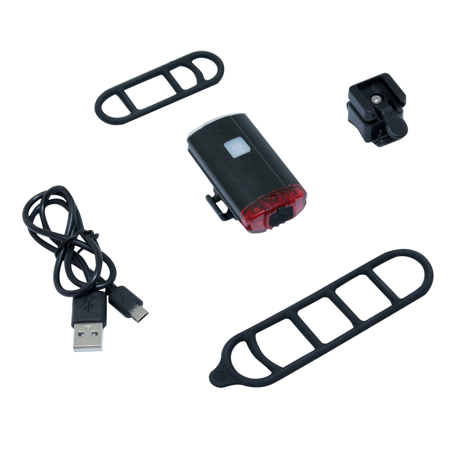 Eclairage vélo usb avant - arrièreled 200 lumens avant pour casque 3 modes autonomie 2h-5h PCP