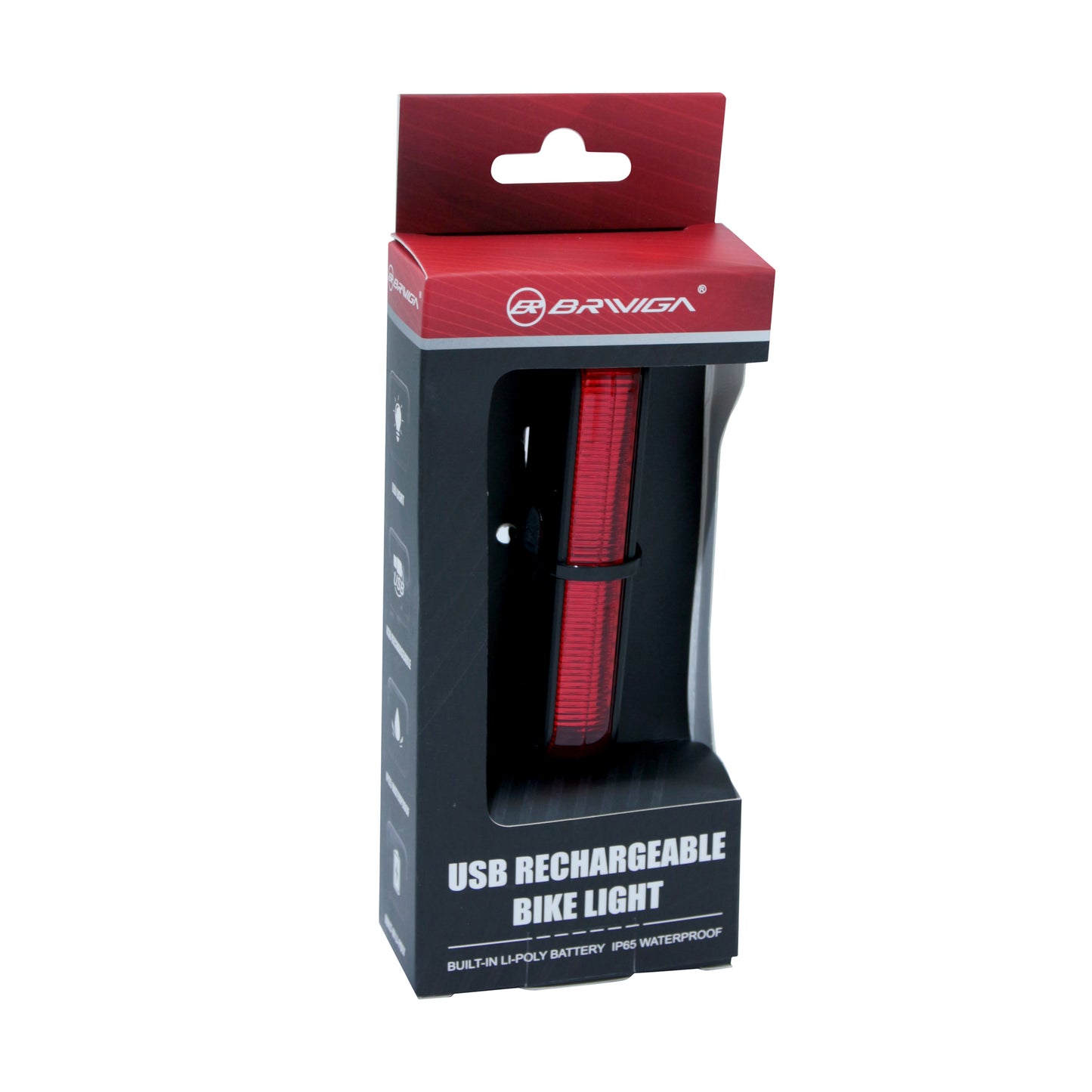 Eclairage vélo usb arrière sur tige de selle à led 20 lumens avec bouton indicateur de direction et freinage sans fil PCP