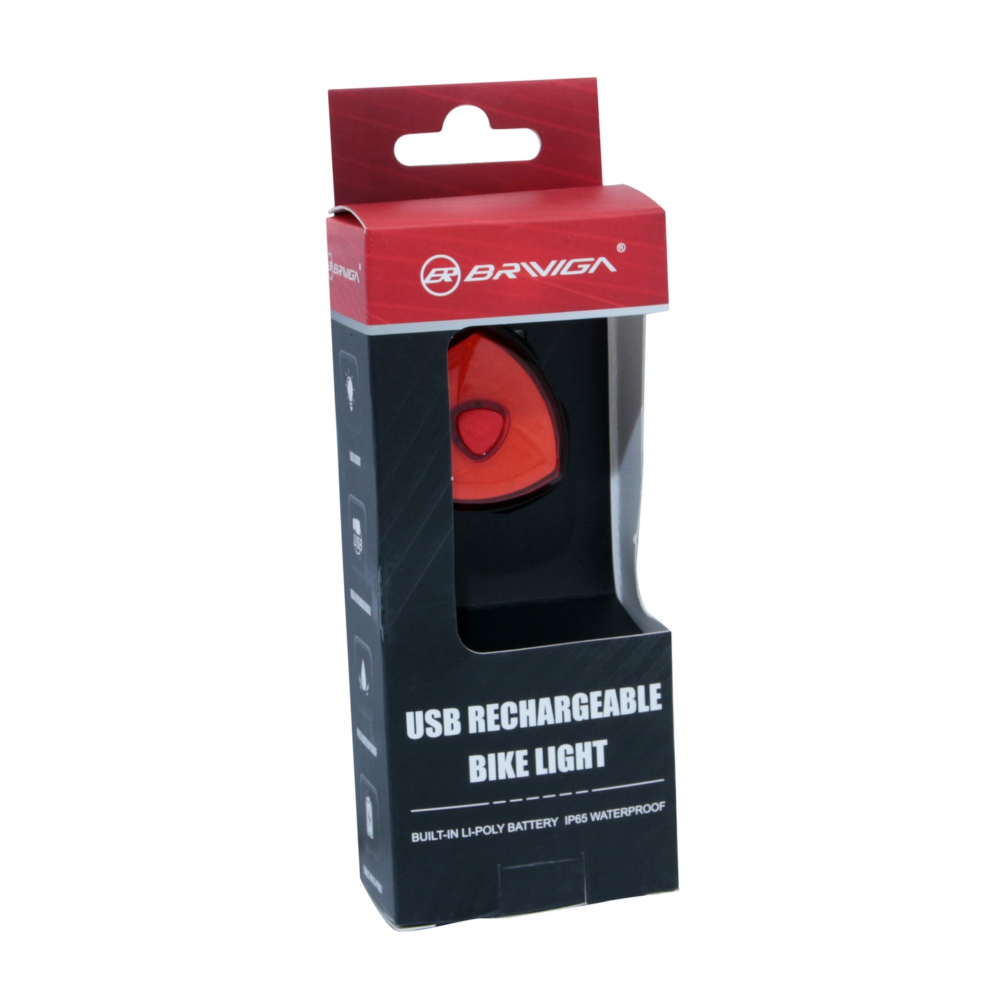 USB rear bike light for seat post, 30 lumens COB LED with brake indicator, 7 PCP modes