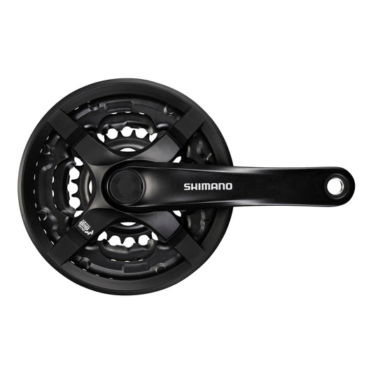 Pédalier VTT Shimano TY501 noir 170 42x34x24 boîtier 123
