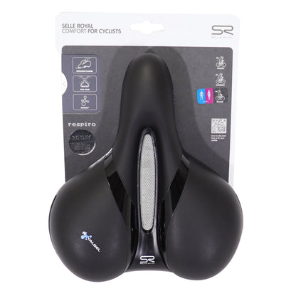 Selle Royal Respiro Leisure Gel Relaxed Black 256x227