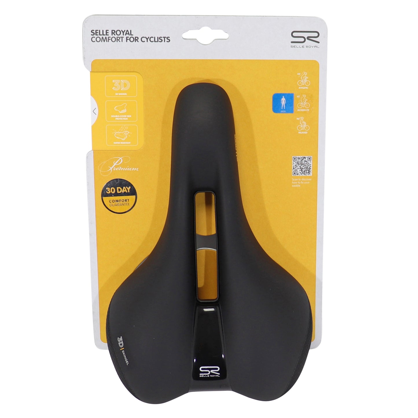 Selle Royal Ellipse Trekking trou central Moderate noire 276x180