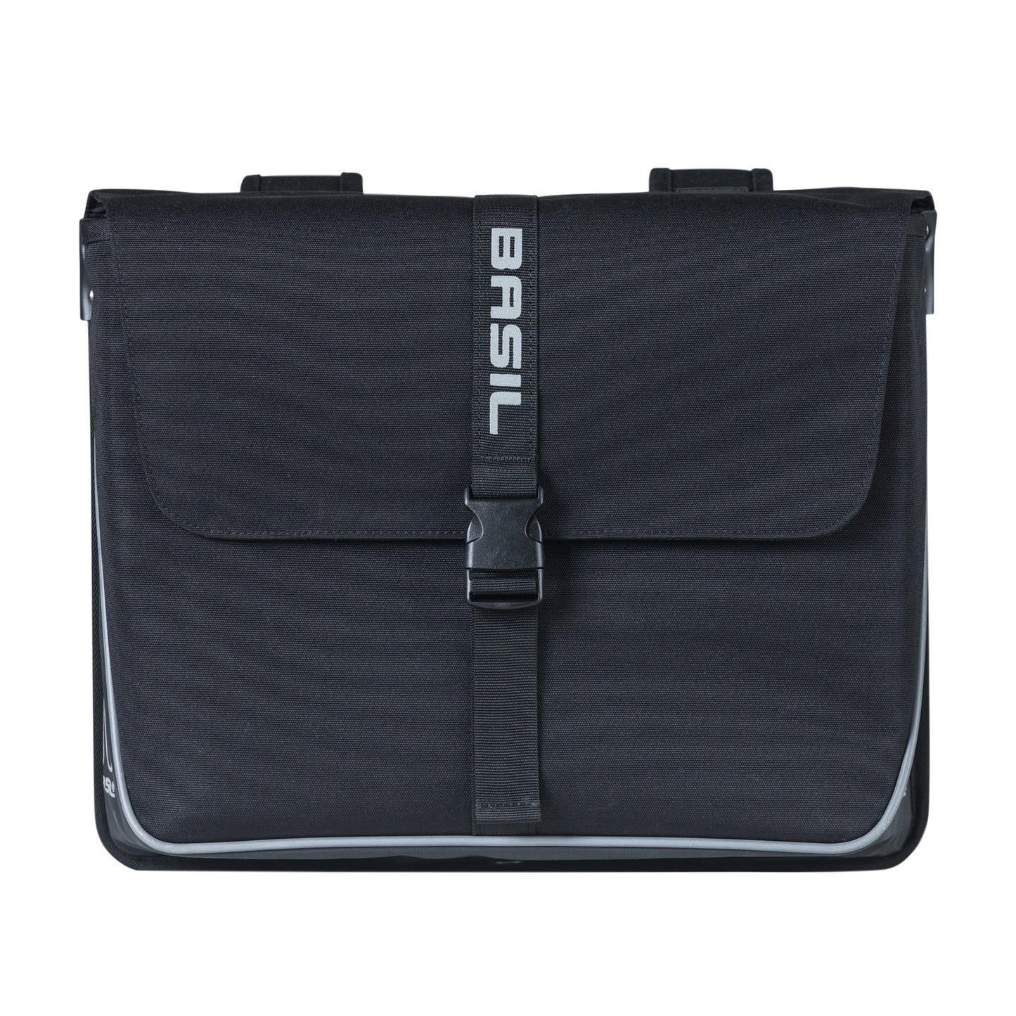 Basil Forte 35L Black Double Bicycle Pannier 41x15x43cm Universal for Hybrid and Electric Bikes